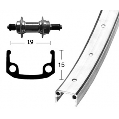 tylne kolo 28 x1 3/8 36ot. z zaciskiem