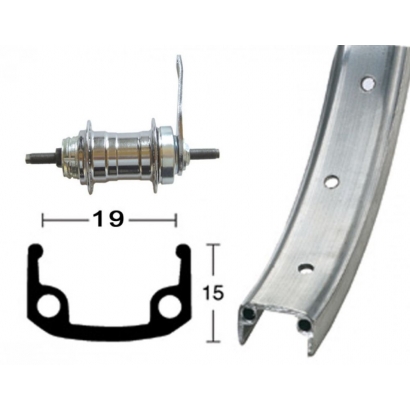 tylne kolo12 1/2" 203-19 Alu 16L. si.