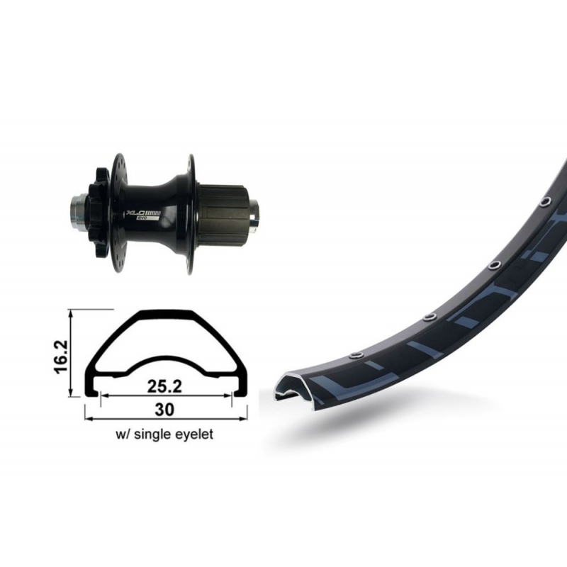 koło tylne 27.5" XLC DISC 6-otw. czarne 12x142 32L