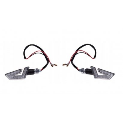 Kierunkowskaz czarny biały klosz LED