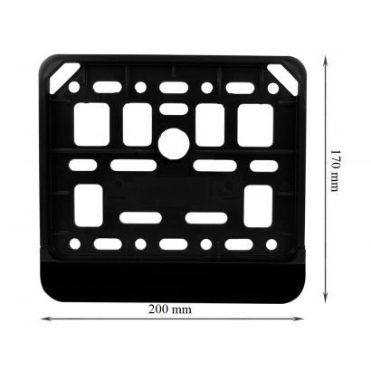 Uniwersalna ramka tablicy rejestracyjnej motocyklowa czarna duża