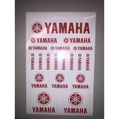 Oryginalny zestaw naklejek Yamaha Czerwone 20 sztuk