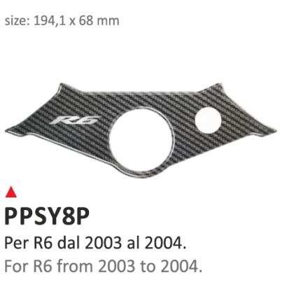 ONEDESIGN Naklejka na półkę kierownicy Yamaha R6 2003/2004