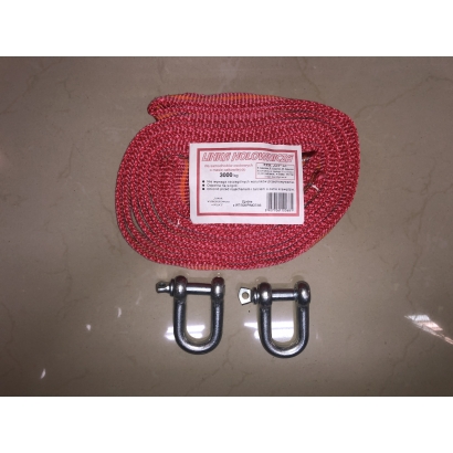 Lina holownicza 3T taśmowa-4m-czerwona Polski produkt Atest