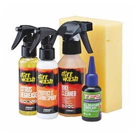 Zestaw do czyszczenia WELDTITE Dirtwash Starter Pack (Odtłuszczacz + Środki czyszczące + Olej All-weather + Gąbka)