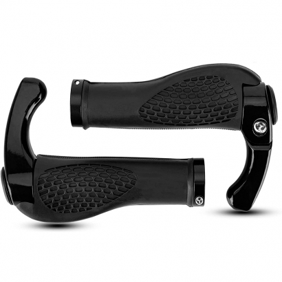 Gripy rowerowe MTB rogi ROXAR ergonomiczne czarny