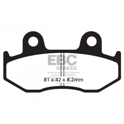 Klocki hamulcowe KAWASAKI SC 250 A1 EBC SFA323/3