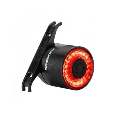 Lampka rowerowa tylna alu czujnik STOP ROCKBROS Q3 LED siodło/sztyca