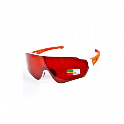 Okulary rowerowe sportowe z polaryzacją ROCKBROS UV400 (10162) biało-czerwone