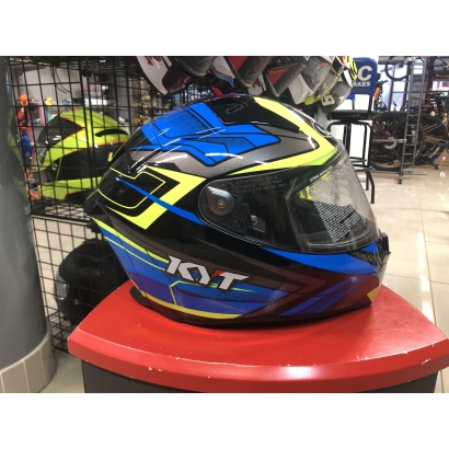 Kask motocyklowy KYT ThunderFlash BOLT niebieski XL