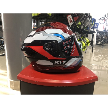 Kask motocyklowy KYT NF-R Hexagon Czerwony XXL