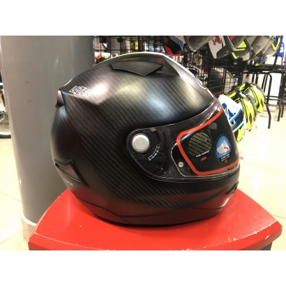 Kask motocyklowy LAZER KITE Mustang Pure Carbon czarny carbon matowy/biały ML