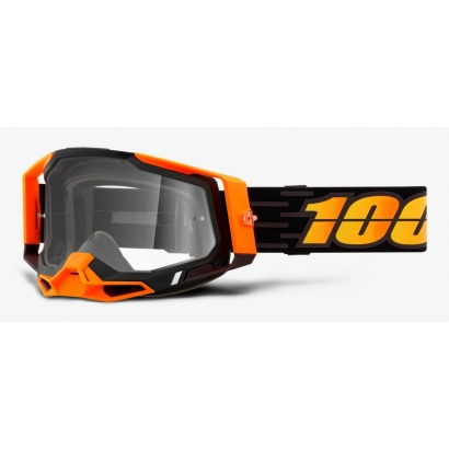 Gogle 100% RACECRAFT 2 COSTUME 2 (Szyba Przezroczysta Anti-Fog, LT 88%-92% + 10 Zrywek)