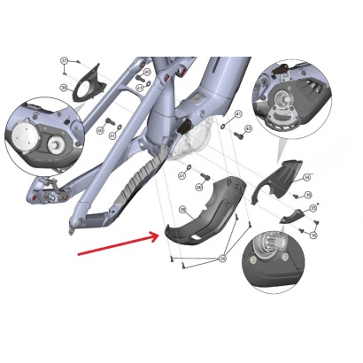 Osłona silnika Yamaha dolna Haibike Allmtn, Alltrail, Nduro