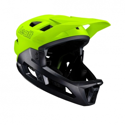 KASK Fullface LEATT MTB ENDURO 2.0 2w1 (WYPINANA SZCZĘKA) CZARNY/ŻÓŁTY FLUO ROZMIAR S (51-55 cm)