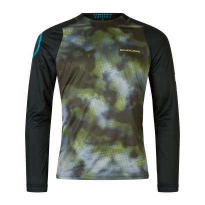 Koszulka rowerowa Endura Pixel Cloud L/S Tee LTD BLK/BLK