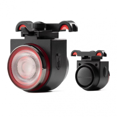 Lampa tylna rowerowa LED z alarmem i klaksonem – antykradzieżowa Rockbros A8 PRO