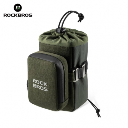 Sakwa, torba rowerowa 2 w 1 z regulowanym elastycznym paskiem ROCKBROS 30130090 zielona