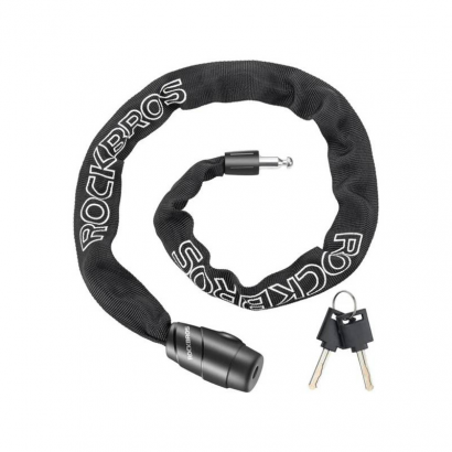 Zapięcie rowerowe, łańcuch antykradzieżowy 95cm + 2 Klucze ROCKBROS 3230001001