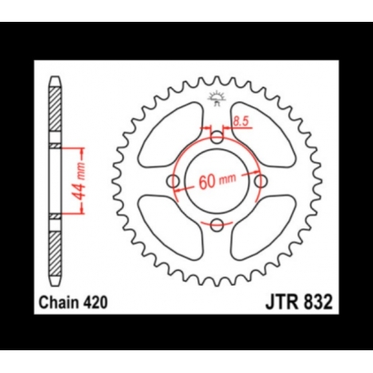Zębatka tylna JT SPROCKETS JTR832-48