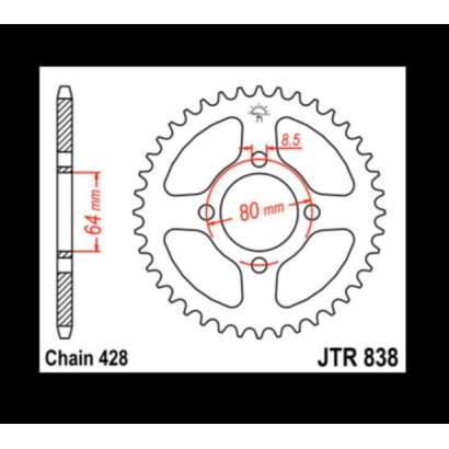 Zębatka napędowa JT JTR838.45 Jt sprockets