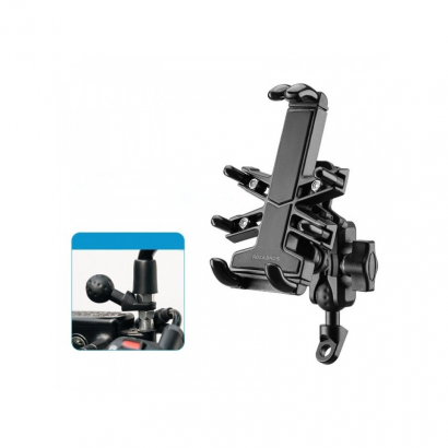 Uchwyt motocyklowy na lusterko, uchwyt na telefon Heavy Duty z absorpcją drgań ROCKBROS (25210024002) metalowy