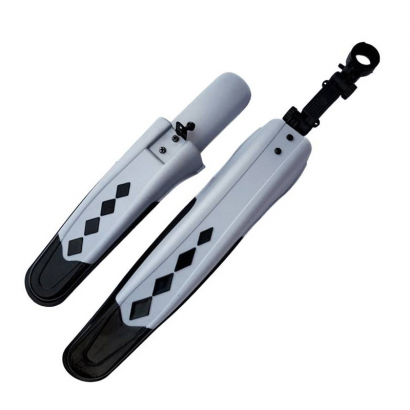 Błotniki rowerowe MTB zestaw przód tył 26-29 czarno-szary