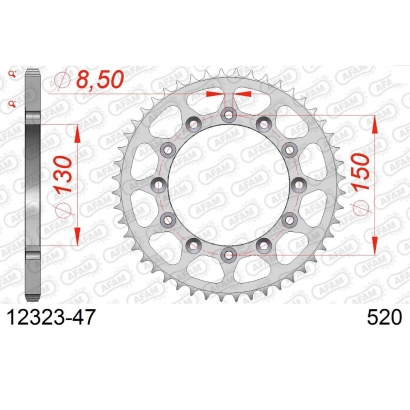 Zębatka tylna Afam 10304-47