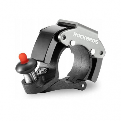 Dzwonek rowerowy do roweru ROCKBROS aluminiowy mocny na kierownicę 34210011001100dB szary