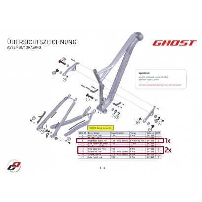 Zestaw śrub do roweru Kato FS