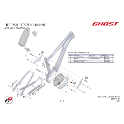 Śruby zawieszenia KE0297 Kato FS / Lanao FS