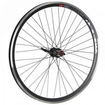Koło tylne 26" kaseta QR V-brake czarne 36 otw.