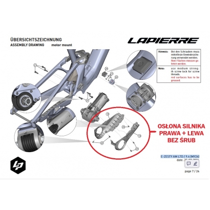 Osłona silnika Lapierre E-ZESTY AM LTD / 9.4 (MY24)