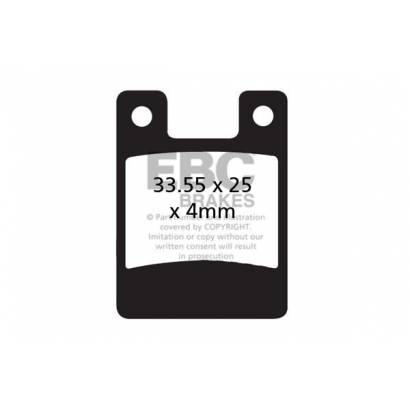 Klocki rowerowe EBC (organiczne wyczynowe) Hope 2 Piston Caliper CFA247BR