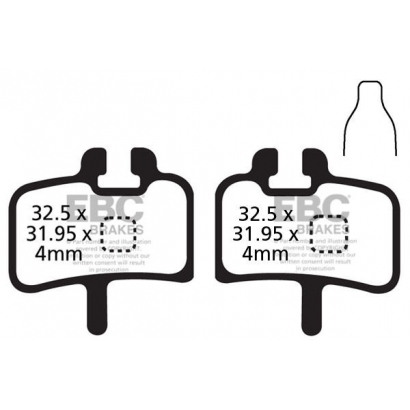 Klocki rowerowe EBC (organiczne wyczynowe) Promax / Hayes Hydraulic & Hayes Mechanical MX-1 Mag HFX-