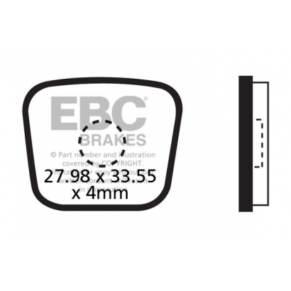 Klocki rowerowe EBC (organiczne wyczynowe) Pro Stop CFA278R