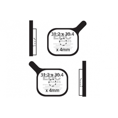 Klocki rowerowe EBC (organiczne wyczynowe) Coda Cannondale Standard Profile CFA284R