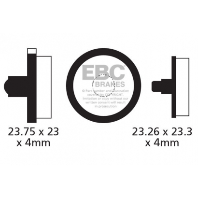 Klocki rowerowe EBC (organiczne) Formula MD1 & Grimeca System 6-9 CFA290
