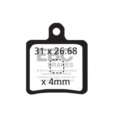 Klocki rowerowe EBC (organiczne wyczynowe) Hope Mini 2 Piston 2001 CFA318R