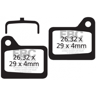 Klocki rowerowe EBC (organiczne wyczynowe) Shimano Deore Hydraulic BR-M555 2001-2002 CFA329R