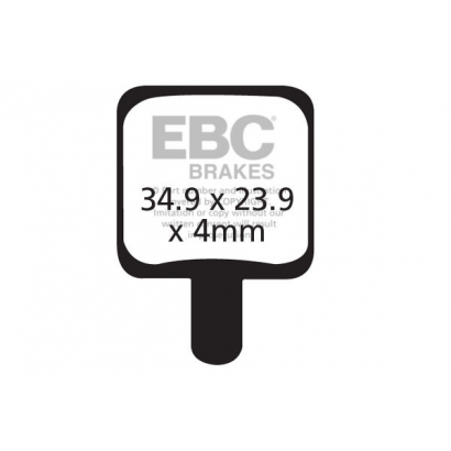 Klocki rowerowe EBC (organiczne wyczynowe) Eberle EM CFA340R