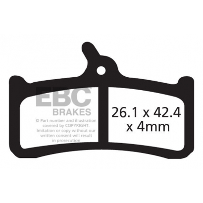 Klocki rowerowe EBC (organiczne wyczynowe) Grimeca System 12 CFA359R