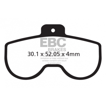 Klocki rowerowe EBC (organiczne) Clarke Clim 8 CFA383