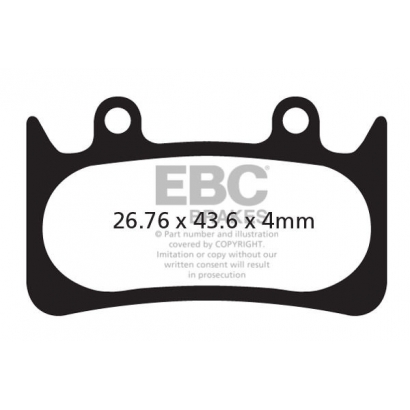Klocki rowerowe EBC (spiekane) Hope Caliper 6 Piston Mono 6T CFA385HH