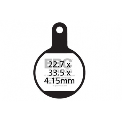 Klocki rowerowe EBC (organiczne) Tektro Novela Mechanical (MD-D 311) CFA615