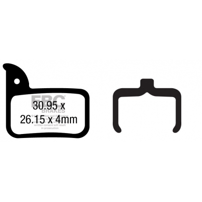 Klocki rowerowe EBC (organiczne) SRAM Red 22 / Force CC1 / Rival 22 CFA667