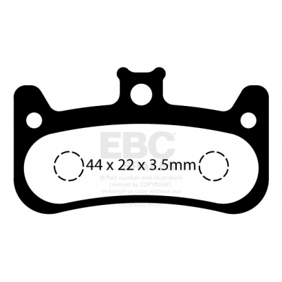 Klocki rowerowe EBC CFA735 (organiczne) Formula Cura 4