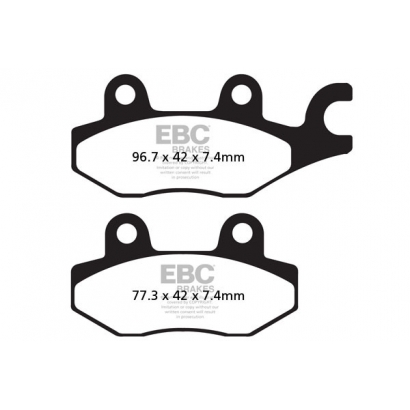 Klocki hamulcowe YAMAHA YFZ 450/YFM 700 EBC FA165R