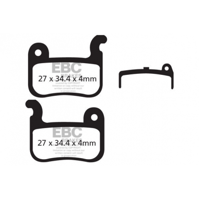 Klocki rowerowe EBC (organiczne) Shimano XTR 03-07 / Shimano Saint / Deore LX 05-07 / XT 04-07 CFA37