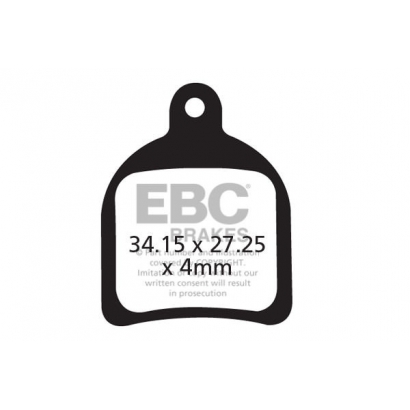 Klocki rowerowe EBC (organiczne) Hope Trials CFA422